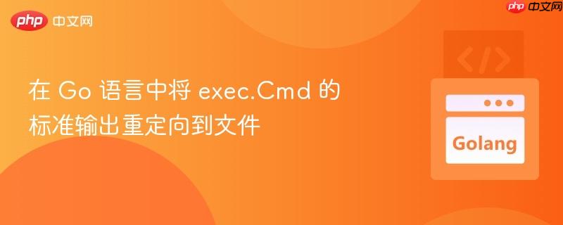 在 Go 语言中将 exec.Cmd 的标准输出重定向到文件