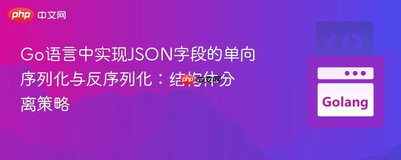 Go语言中实现JSON字段的单向序列化与反序列化：结构体分离策略