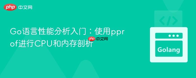 Go语言性能分析入门：使用pprof进行CPU和内存剖析
