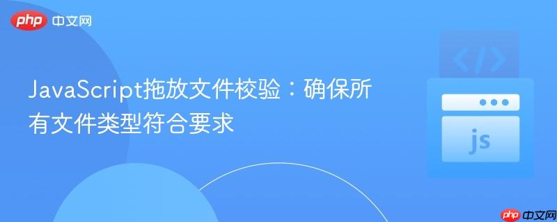 JavaScript拖放文件校验：确保所有文件类型符合要求