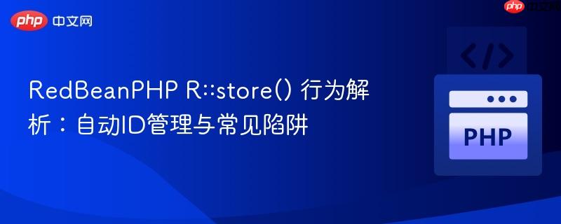 RedBeanPHP R::store() 行为解析：自动ID管理与常见陷阱