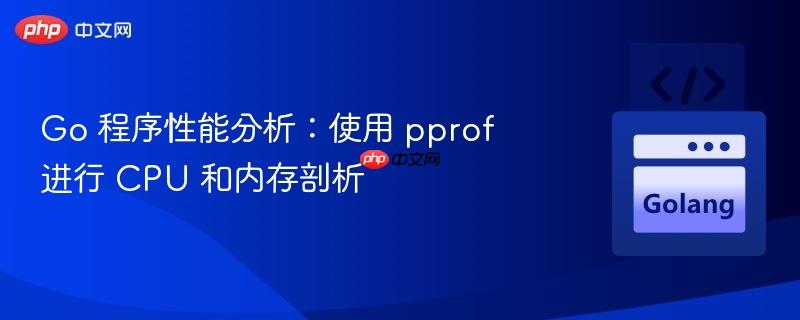Go 程序性能分析：使用 pprof 进行 CPU 和内存剖析