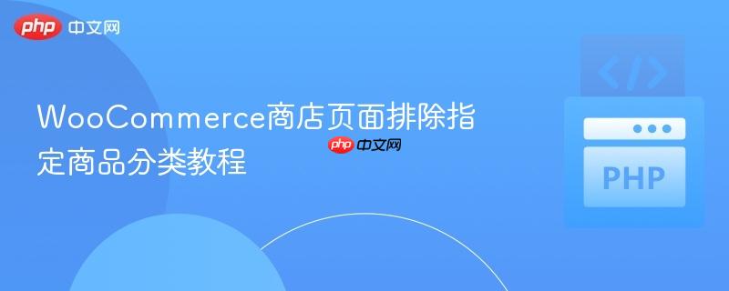WooCommerce商店页面排除指定商品分类教程