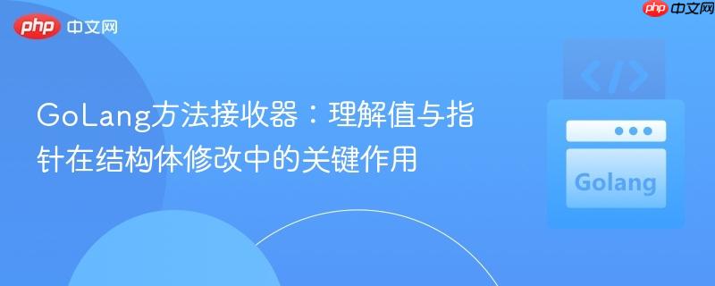 GoLang方法接收器：理解值与指针在结构体修改中的关键作用