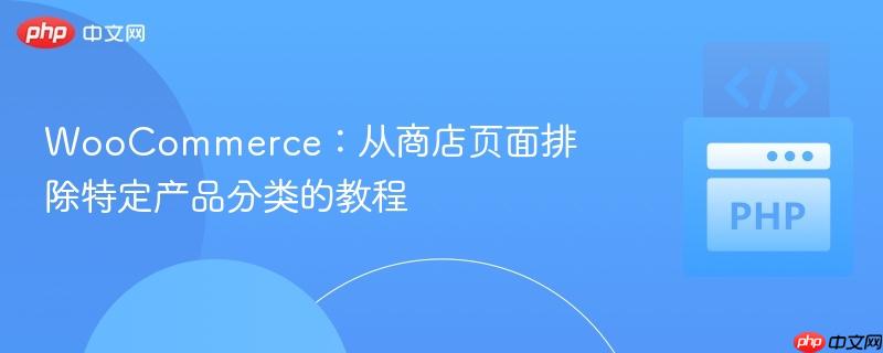WooCommerce：从商店页面排除特定产品分类的教程