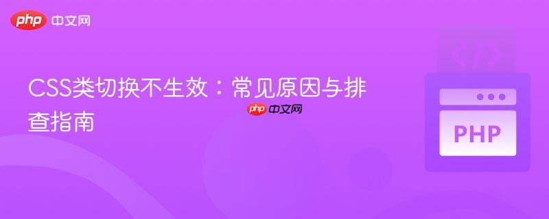 CSS类切换不生效：常见原因与排查指南