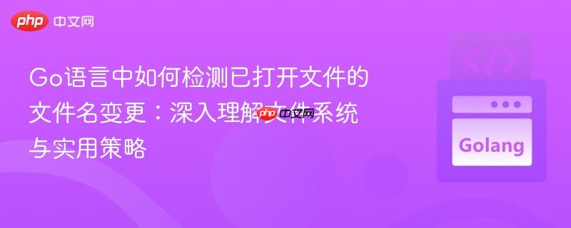 Go语言中如何检测已打开文件的文件名变更：深入理解文件系统与实用策略