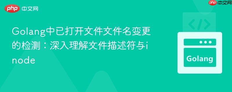 Golang中已打开文件文件名变更的检测：深入理解文件描述符与inode