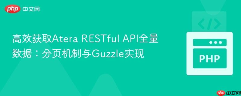 高效获取Atera RESTful API全量数据：分页机制与Guzzle实现
