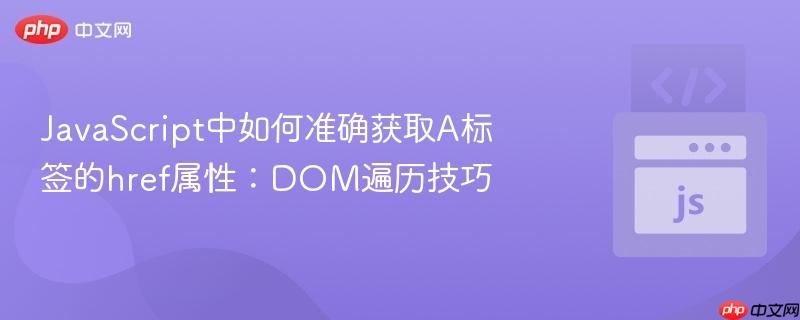 JavaScript中如何准确获取A标签的href属性：DOM遍历技巧