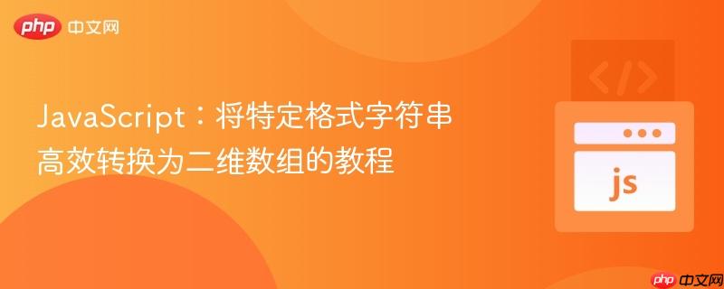 JavaScript：将特定格式字符串高效转换为二维数组的教程