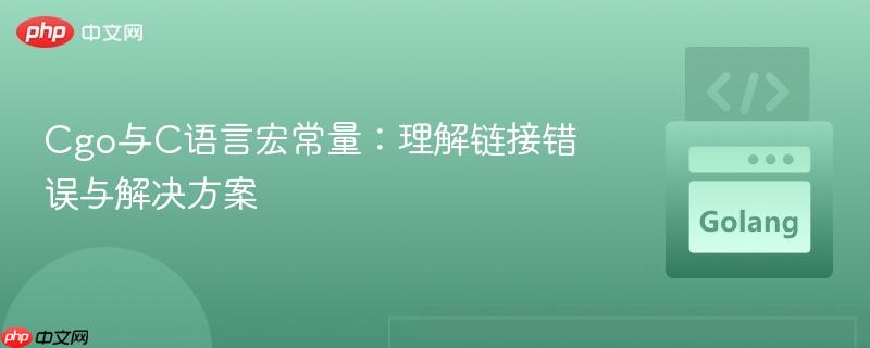 Cgo与C语言宏常量：理解链接错误与解决方案