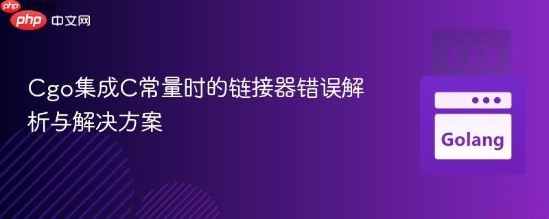 Cgo集成C常量时的链接器错误解析与解决方案