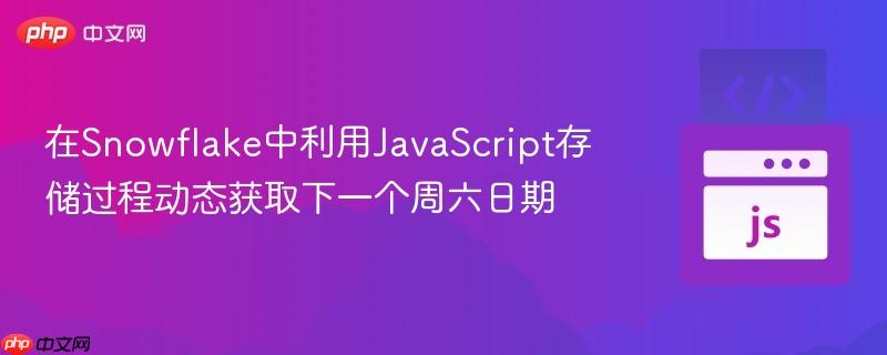 在Snowflake中利用JavaScript存储过程动态获取下一个周六日期