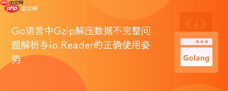 Go语言中Gzip解压数据不完整问题解析与io.Reader的正确使用姿势