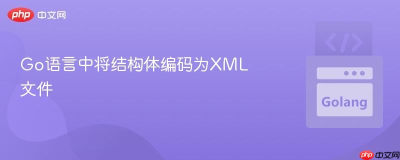 Go语言中将结构体编码为XML文件