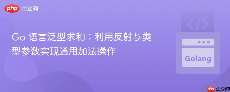 Go 语言泛型求和：利用反射与类型参数实现通用加法操作
