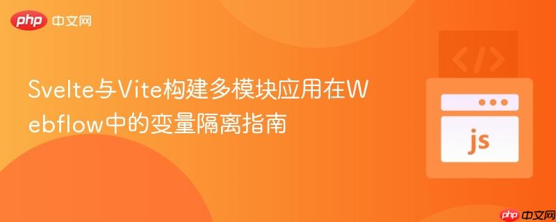 Svelte与Vite构建多模块应用在Webflow中的变量隔离指南
