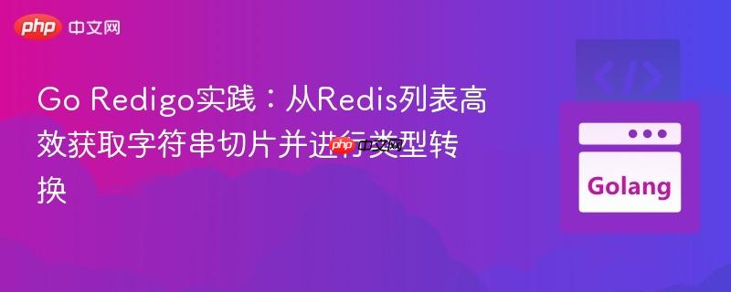 Go Redigo实践：从Redis列表高效获取字符串切片并进行类型转换