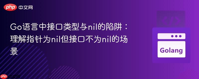 Go语言中接口类型与nil的陷阱：理解指针为nil但接口不为nil的场景