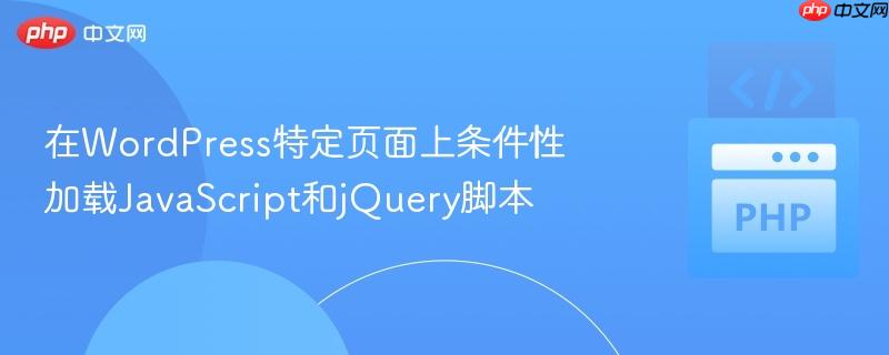 在WordPress特定页面上条件性加载JavaScript和jQuery脚本