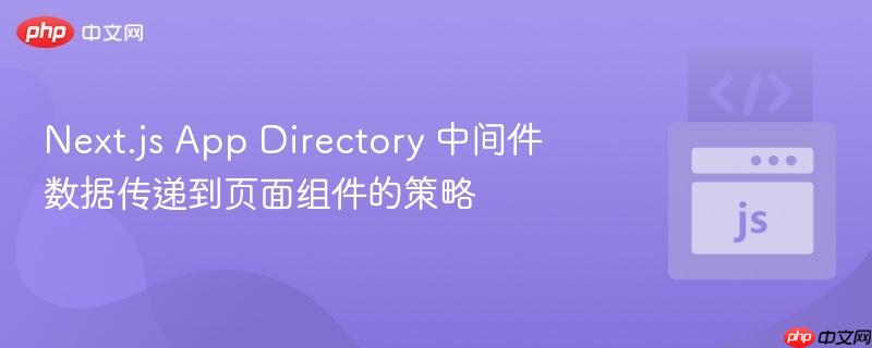 Next.js App Directory 中间件数据传递到页面组件的策略