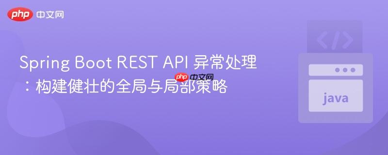 Spring Boot REST API 异常处理：构建健壮的全局与局部策略