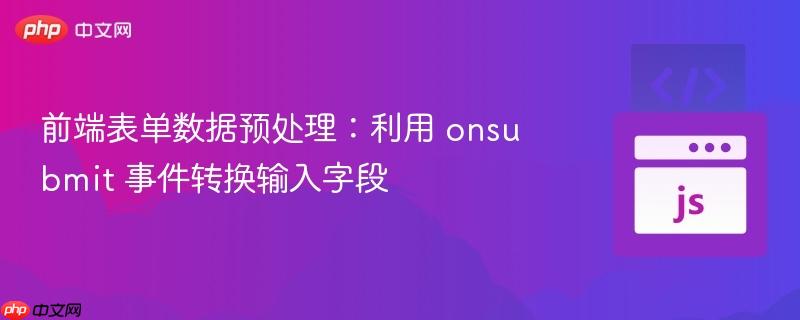 前端表单数据预处理：利用 onsubmit 事件转换输入字段