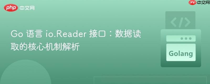 Go 语言 io.Reader 接口：数据读取的核心机制解析