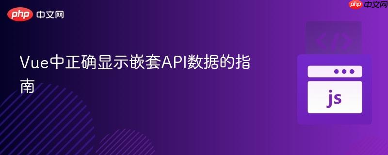 Vue中正确显示嵌套API数据的指南