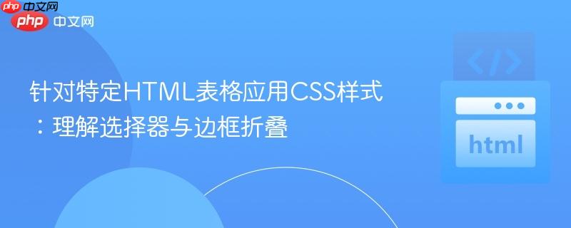针对特定HTML表格应用CSS样式：理解选择器与边框折叠