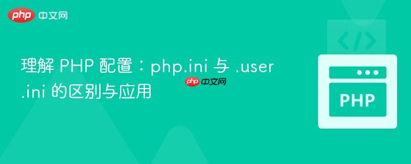 理解 PHP 配置：php.ini 与 .user.ini 的区别与应用