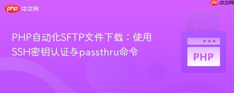 PHP自动化SFTP文件下载：使用SSH密钥认证与passthru命令