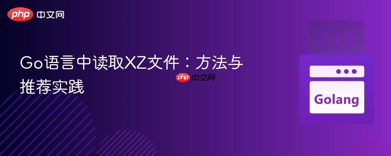 Go语言中读取XZ文件：方法与推荐实践