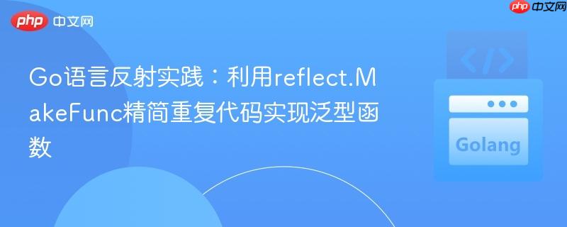 Go语言反射实践：利用reflect.MakeFunc精简重复代码实现泛型函数