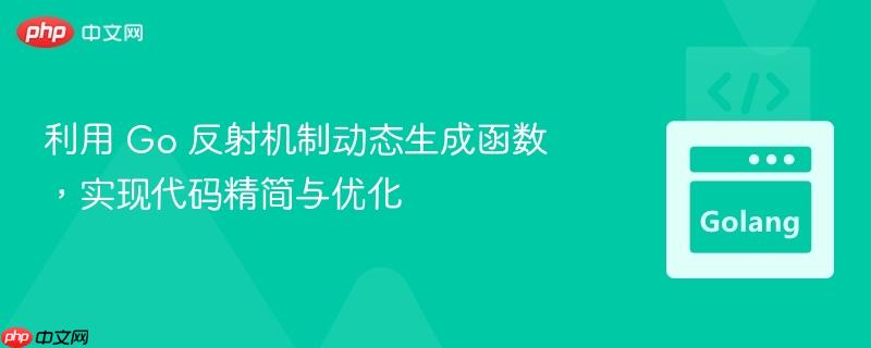 利用 Go 反射机制动态生成函数，实现代码精简与优化