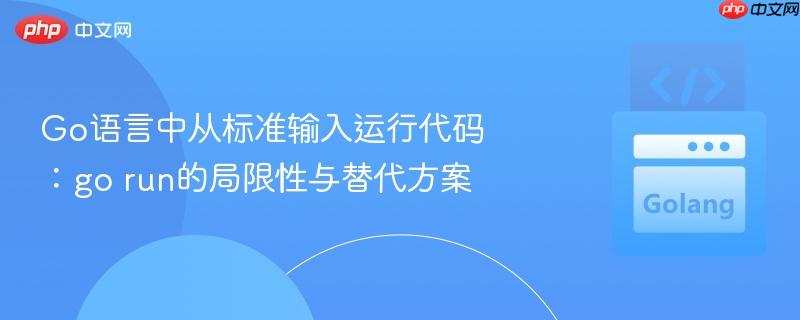 Go语言中从标准输入运行代码：go run的局限性与替代方案