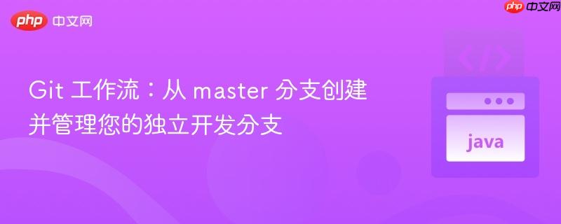 Git 工作流：从 master 分支创建并管理您的独立开发分支
