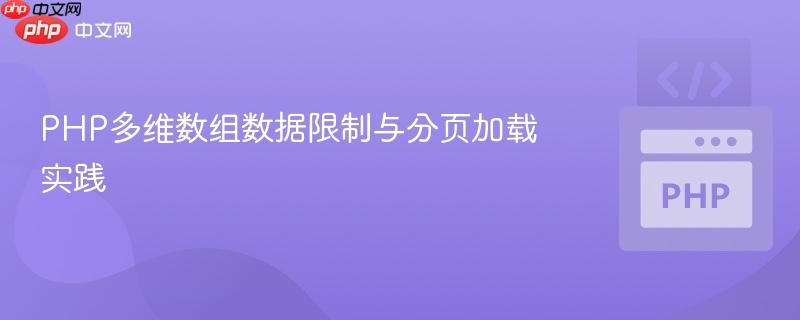 PHP多维数组数据限制与分页加载实践