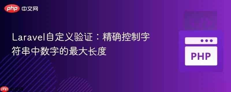 Laravel自定义验证：精确控制字符串中数字的最大长度
