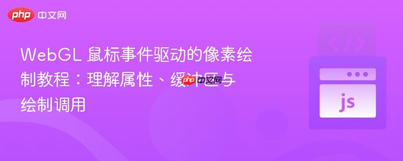 WebGL 鼠标事件驱动的像素绘制教程：理解属性、缓冲区与绘制调用