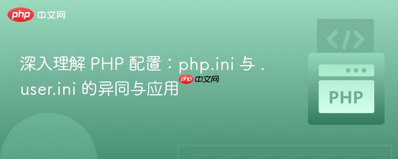 深入理解 PHP 配置：php.ini 与 .user.ini 的异同与应用