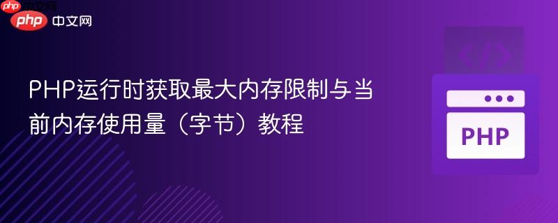 PHP运行时获取最大内存限制与当前内存使用量（字节）教程