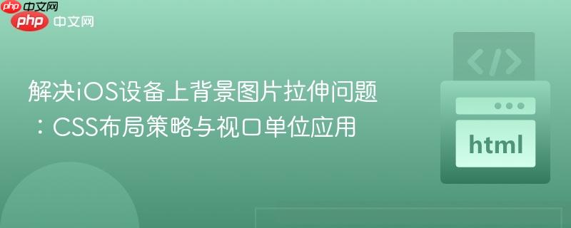 解决iOS设备上背景图片拉伸问题：CSS布局策略与视口单位应用