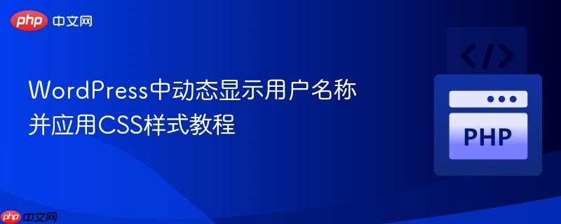 WordPress中动态显示用户名称并应用CSS样式教程