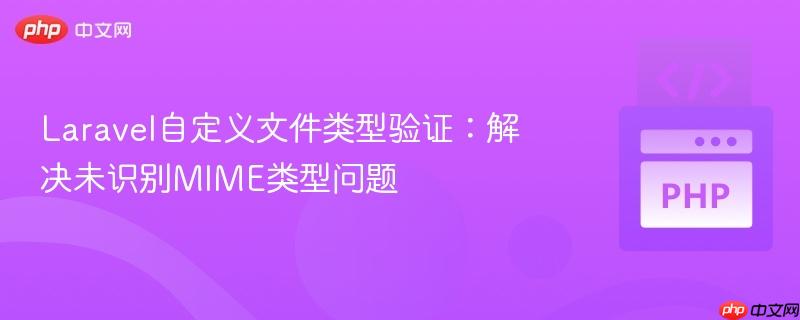 Laravel自定义文件类型验证：解决未识别MIME类型问题