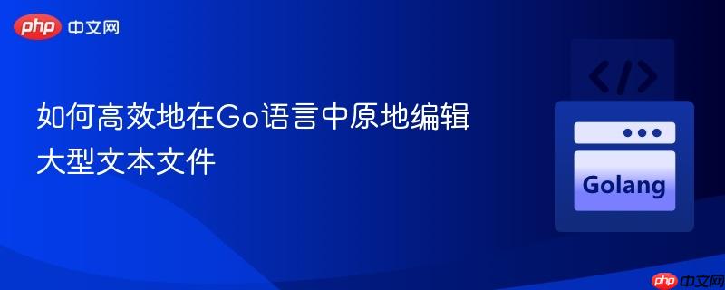 如何高效地在Go语言中原地编辑大型文本文件