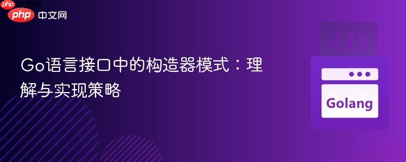 Go语言接口中的构造器模式：理解与实现策略