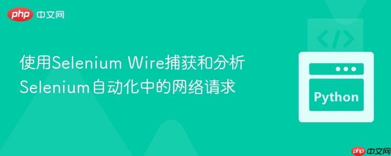 使用Selenium Wire捕获和分析Selenium自动化中的网络请求