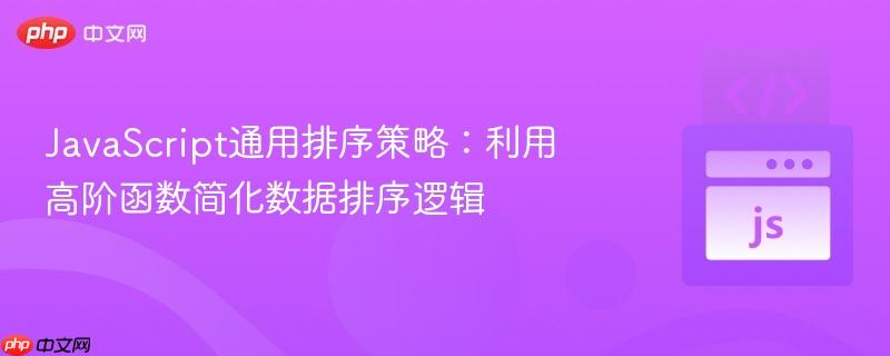 JavaScript通用排序策略：利用高阶函数简化数据排序逻辑